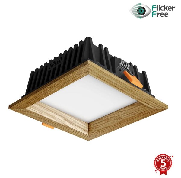 APLED - Φωτιστικό LED SQUARE WOODLINE LED/6W/230V 3000K 12x12 cm δρυς μασίφ ξύλο