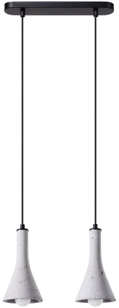 Sollux SL.1224 - Κρεμαστό φωτιστικό οροφής ράγα REA 2xE14/12W/230V τσιμέντο