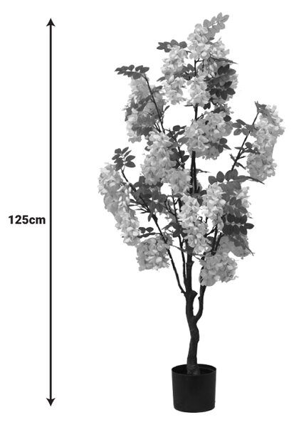 ΔΙΑΚΟΣΜΗΤΙΚΟ ΦΥΤΟ BEAN FLOWERS ΣΕ ΓΛΑΣΤΡΑ INART ΛΕΥΚΟ PP Υ125ΕΚ