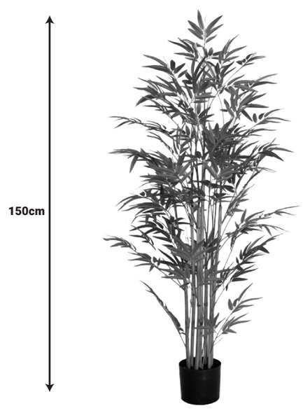 Διακοσμητικό φυτό Bamboo I σε γλάστρα Inart πράσινο pp Υ150εκ