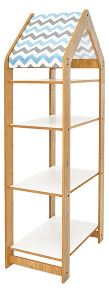 ΡΑΦΙΕΡΑ MONTESSORI ZOILEN II PAKOWORLD ΦΥΣΙΚΟ-ΛΕΥΚΟ-ΜΠΛΕ MDF 50X30X120ΕΚ