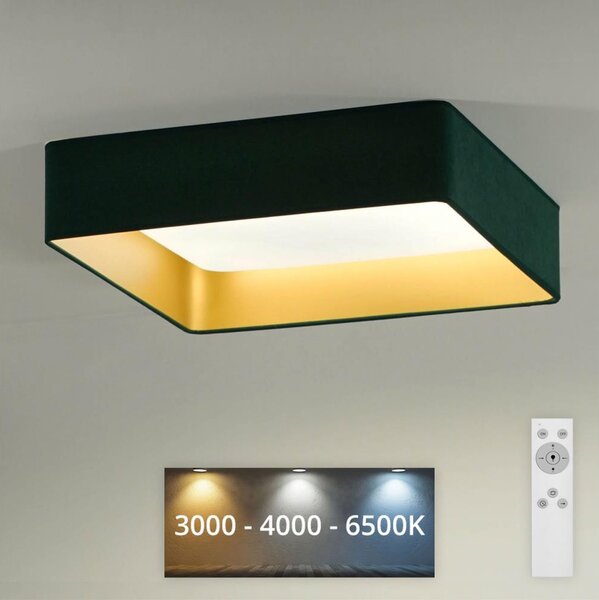 Brilagi - LED Φωτιστικό dimming VELVET SQUARE LED/24W/230V + RC πράσινο