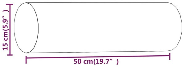 Μαξιλάρια Διακοσμητικά 2 τεμ. Μαύρα Ø15 x 50 εκ. Υφασμάτινα - Μαύρο