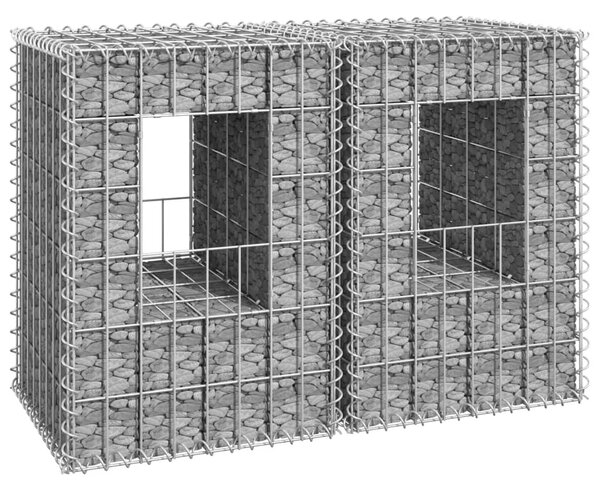 VidaXL Συρματοκιβώτια Στύλοι 2 τεμ. 40 x 40 x 60 εκ. Σιδερένιοι