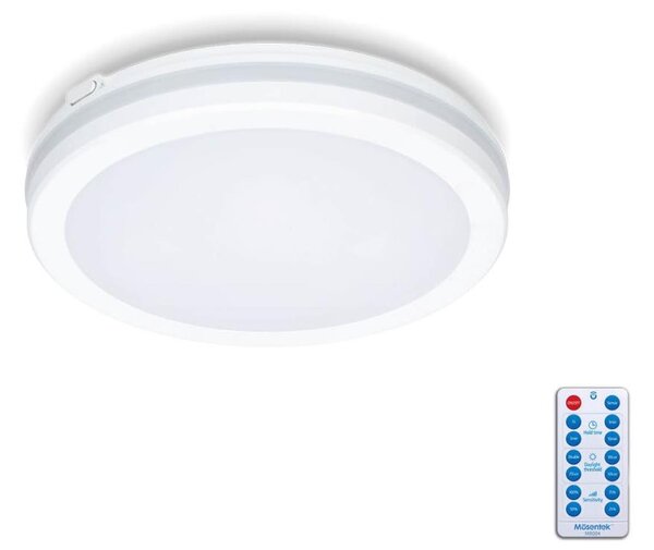 Φωτιστικό οροφής μπάνιου LED με αισθητήρα LED/12W/230V διάμετρος 20 cm λευκό + RC