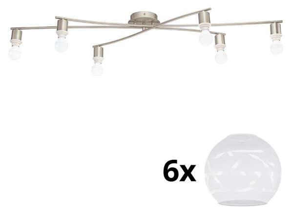 Eglo - Φωτιστικό οροφής LED MY CHOICE 6xE14/4W/230V χρώμιο/λευκό