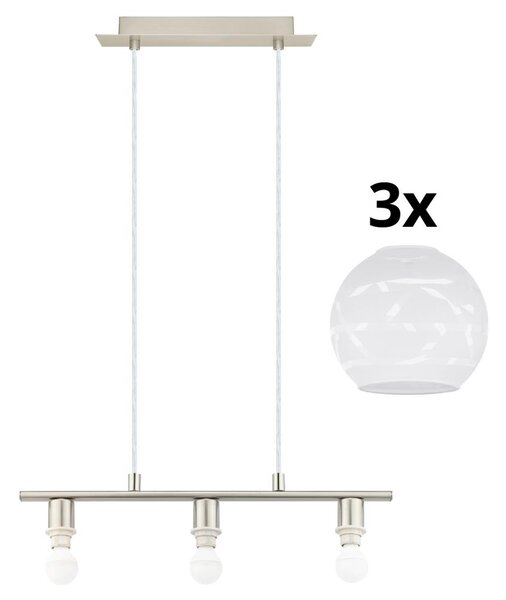 Eglo - Κρεμαστό φωτιστικό οροφής LED MY CHOICE 3xE14/4W/230V χρώμιο/λευκό