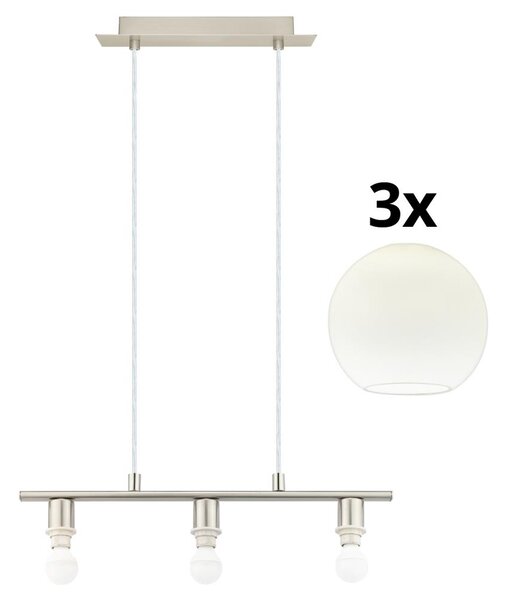 Eglo - Κρεμαστό φωτιστικό οροφής LED MY CHOICE 3xE14/4W/230V χρώμιο/λευκό