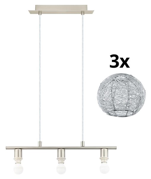 Eglo - Κρεμαστό φωτιστικό οροφής LED MY CHOICE 3xE14/4W/230V χρώμιο