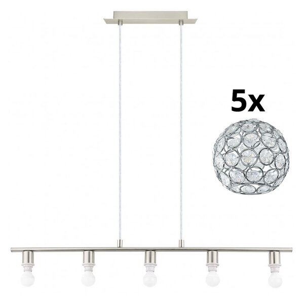 Eglo - Κρεμαστό φωτιστικό οροφής LED MY CHOICE 5xE14/4W/230V χρώμιο