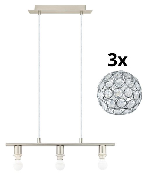 Eglo - Κρεμαστό φωτιστικό οροφής LED MY CHOICE 3xE14/4W/230V χρώμιο