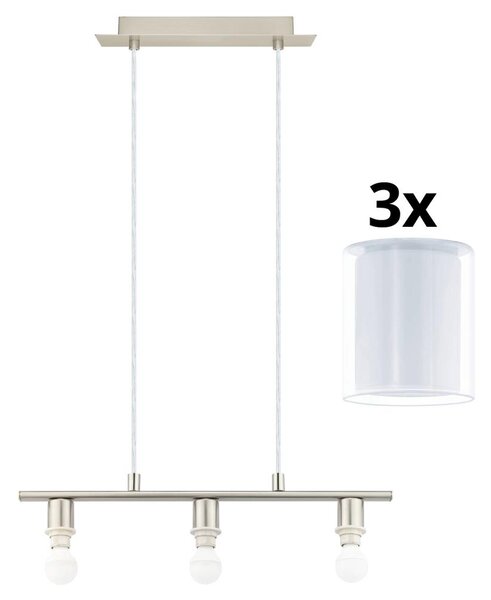 Eglo - Κρεμαστό φωτιστικό οροφής LED MY CHOICE 3xE14/4W/230V χρώμιο/λευκό