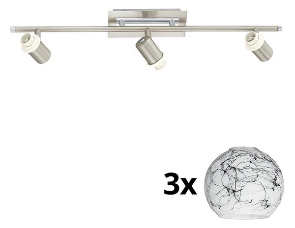 Eglo - LED Φωτιστικό σποτ MY CHOICE 3xE14/40W/230V χρώμιο/λευκό/μαύρο