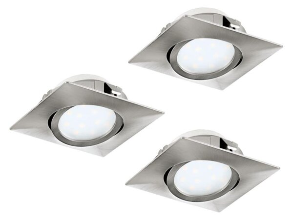 Eglo 78758 - ΣΕΤ 3x Χωνευτό Φωτιστικό LED PINEDA LED/6W/230V