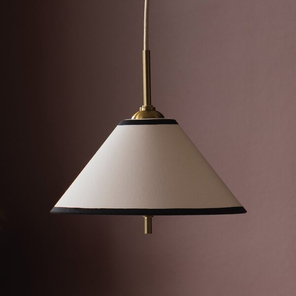 Globen Lighting Κρεμαστό φωτιστικό IRIS 25, κρεμ χρώμα, Ø 25 cm, ρυθμιζόμενος, Μπεζ, Σαλόνι / τραπεζαρία, Ύφασμα / Κλωστοϋφαντουργία, Σκανδιναβικό