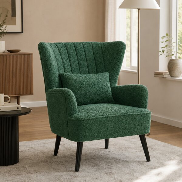 Πολυθρόνα Μπουκλέ (79x76.5x95.5) Spitishop Embrace Green