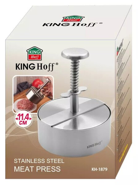 Πρέσα Burger Kinghoff KH 1879, Ανοξείδωτο, Διάμετρος 11,4 cm, Inox