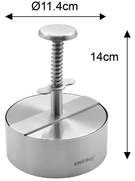 Πρέσα Burger Kinghoff KH 1879, Ανοξείδωτο, Διάμετρος 11,4 cm, Inox