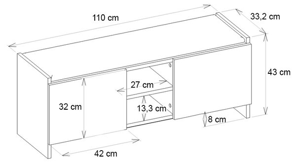 Παπουτσοθήκη Verly Megapap χρώμα λευκό 110x33,2x43εκ