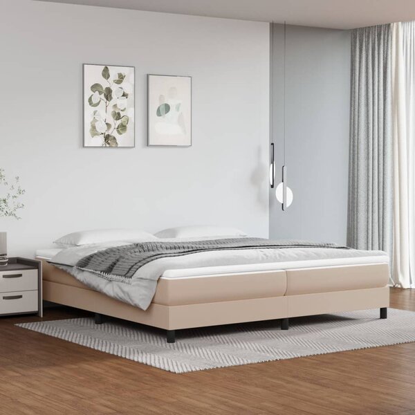 VidaXL Πλαίσιο Κρεβατιού Boxspring Καπουτσίνο 200x200εκ. Συνθετ. Δέρμα