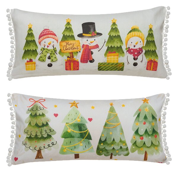 Χριστουγεννιάτικο Μαξιλάρι 2 Όψεων (30x60) Kentia Loft Snow 257