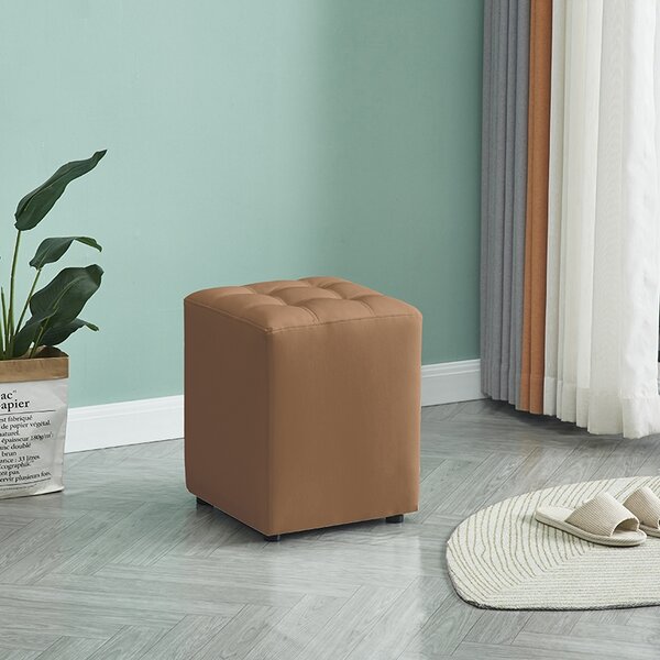 CUBE CAPPUCCINO PU ΣΚΑΜΠΟ 35X35X42ΕΚ