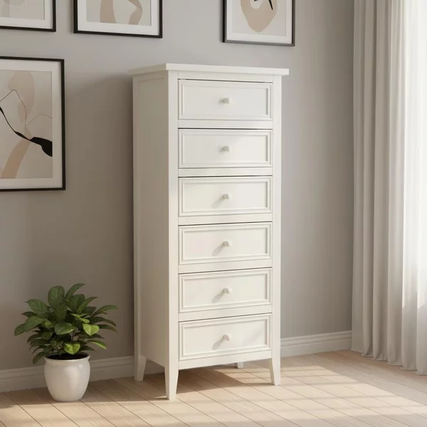 Συρταριέρα 6 Θέσεων (45x35x113) A-S Charme White 102214B