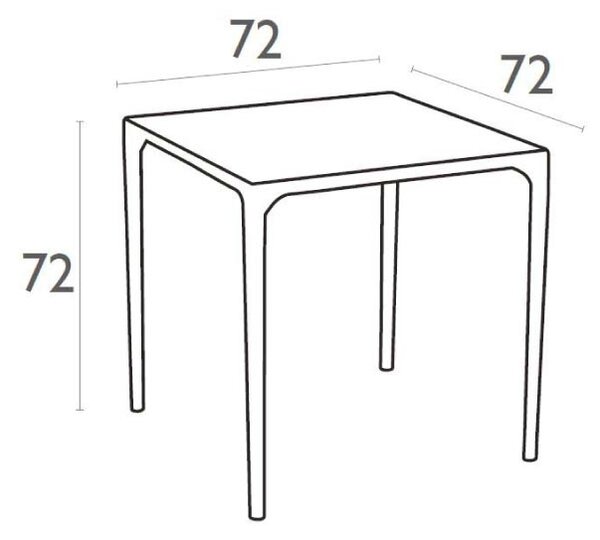 MANGO WHITE 72Χ72Χ72ΕΚ. ΤΡΑΠΕΖΙ