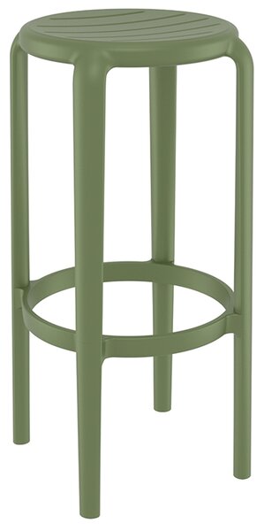 TOM 75εκ. ΣΚΑΜΠΟ OLIVE GREEN ΠΟΛ/ΝΙΟΥ - (36X36X75εκ.), Χρώμα: OLIVE GREEN - SIESTA