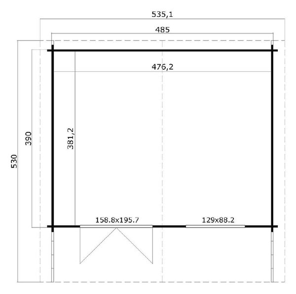 ΞΥΛΙΝΟ ΣΠΙΤΙ ΗΛΕΚΤΡΑ 505 X 410ΕΚ. ΞΥΛΙΝΟ ΣΠΙΤΙ ΗΛΕΚΤΡΑ 505 X 410ΕΚ