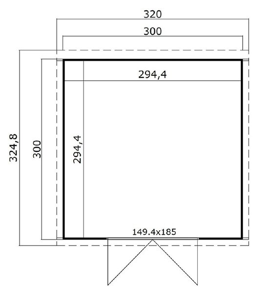 ΞΥΛΙΝΟ ΣΠΙΤΙ ΙΟΚΑΣΤΗ 300 X 300ΕΚ