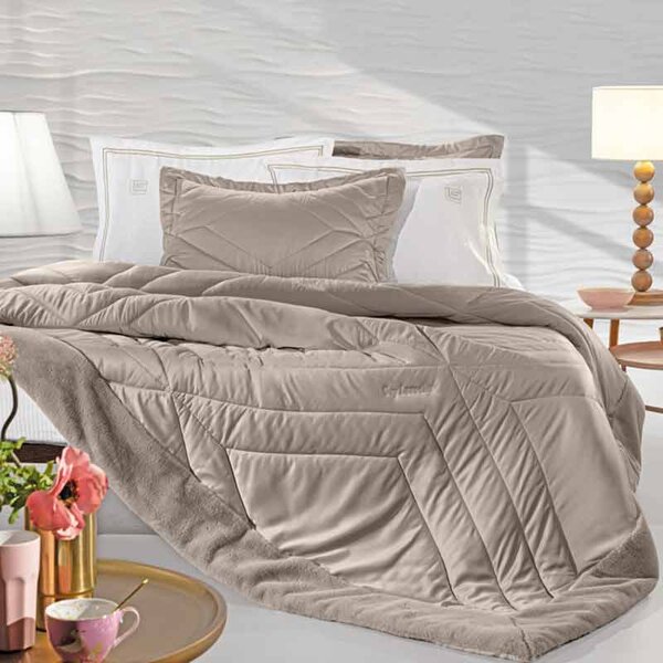 Πάπλωμα Με Γούνα King Size (Σετ 240x250) Guy Laroche Columbia Taupe