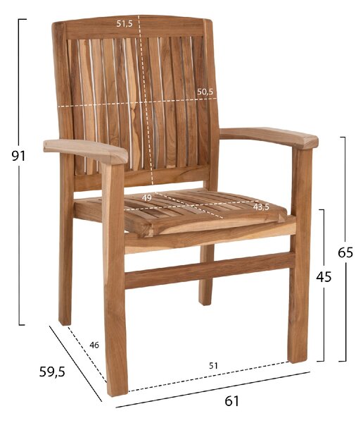 ΠΟΛΥΘΡΟΝΑ DART HM9781 ΞΥΛΟ ΤΕΑΚ 61x59,5x91Yεκ