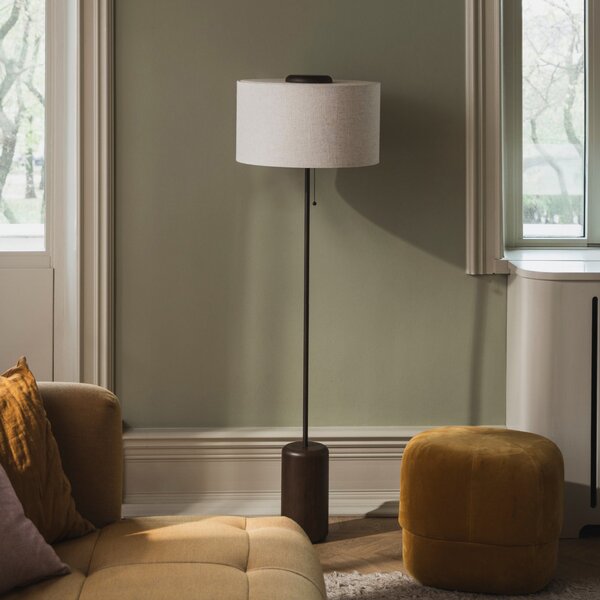 Globen Lighting Φωτιστικό δαπέδου Bosco, μπεζ/καφέ, ύψος 144 cm, Μπεζ, Σαλόνι / τραπεζαρία, Ξύλο