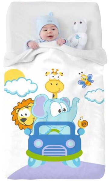 Κουβέρτα Βρεφική Baby VIP 520 c08 White-Blue Manterol