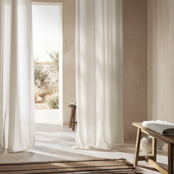 Κουρτίνα (140x295) Με Τρέσα Gofis Home Velmira Beige 509/06