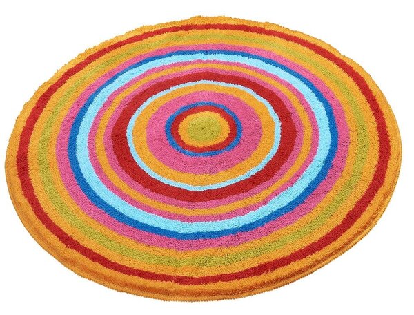 Πατάκι Μπάνιου Mandala 9105 Round Multicolor Kleine Wolke