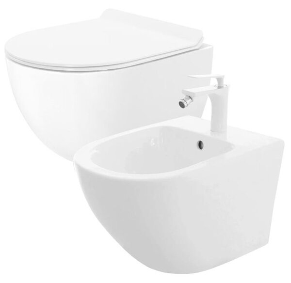 ZESTAW WC CARTER RIMLESS SLIM BIDET CARTER MINI