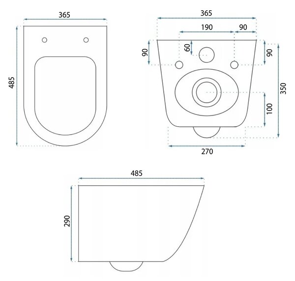 Κρεμαστή λεκάνη τουαλέτας Carlo Mini Flat Pro Tornado Rimless