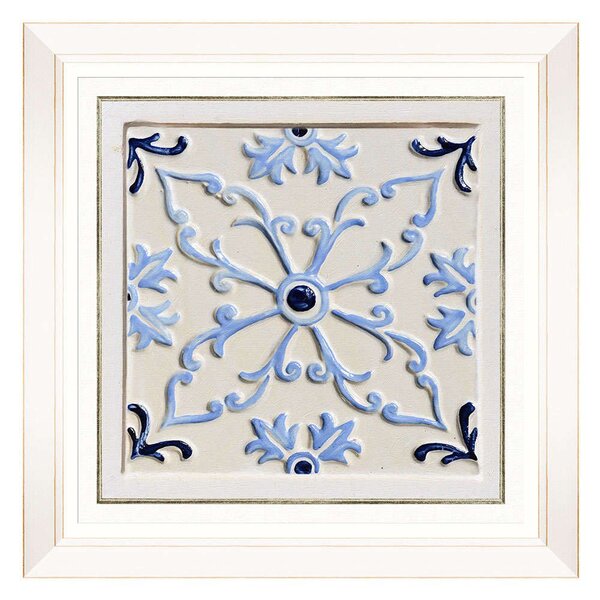 Κάδρο Folk Tiles IV FA13251 50x50cm Light Blue MindTheGap