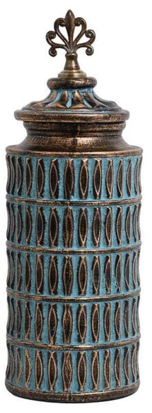 Βάζο 818694 373-121-640 16x16x47cm Bronze-Turquoise