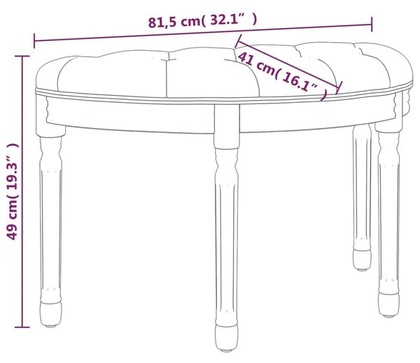 Πάγκος 81,5 x 41 x 49 εκ. Λινός - Μπεζ