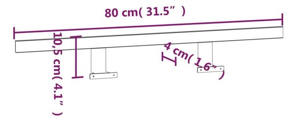 Φωτιστικό Καθρέφτη LED 13 W Θερμό Λευκό 80 εκ. 3000Κ - Ασήμι