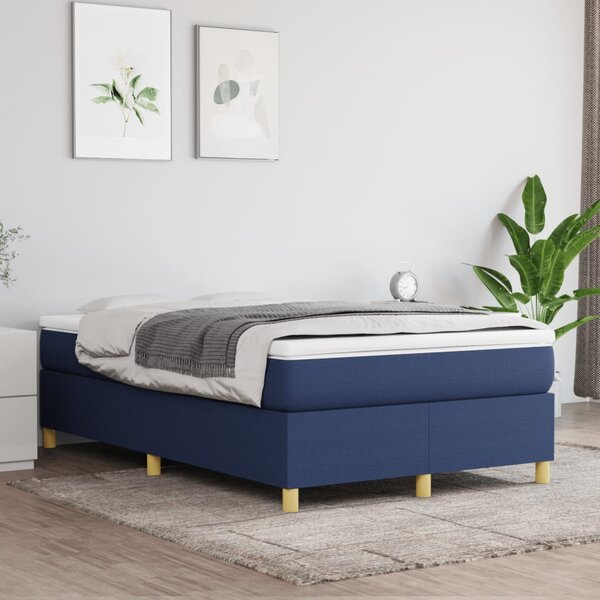 VidaXL Πλαίσιο Κρεβατιού Boxspring Μπλε 120x200 εκ. Υφασμάτινο