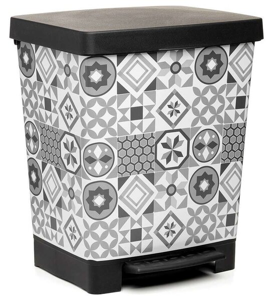 Κάδος Απορριμμάτων Cubik 23L 06649.005 - 10205.00 Deco Hydraulic Black-White