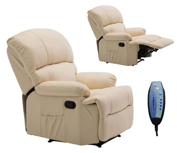 Πολυθρόνα Massage Space Pu Μπεζ 88x93x102 cm