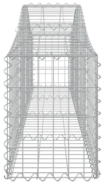 Συρματοκιβώτιο Τοξωτό 200x30x40/60εκ. από Γαλβανισμένο Σίδερο - Ασήμι