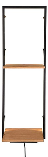 Ράφι Τοίχου Φωτιζόμενο Led Becky 1410302 32x94x30cm Natural-Black Mirrors & More