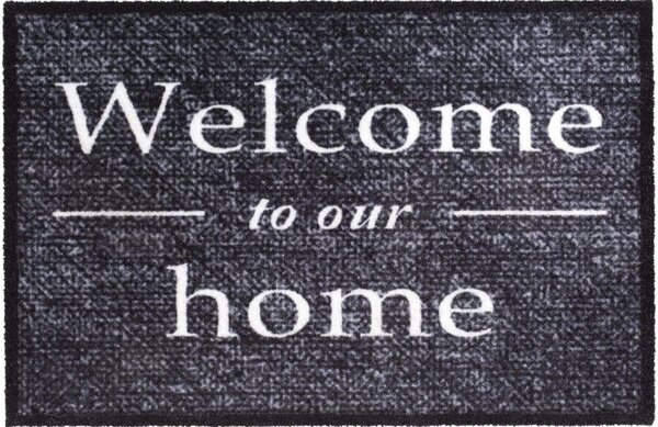 Πατάκι Εισόδου Prestige 041 Welcome To Our Home 50X75cm Black Sdim