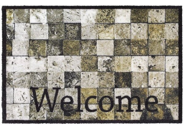 Πατάκι Εισόδου Prestige 032 Welcome Tiles 50X75cm Beige-Brown Sdim